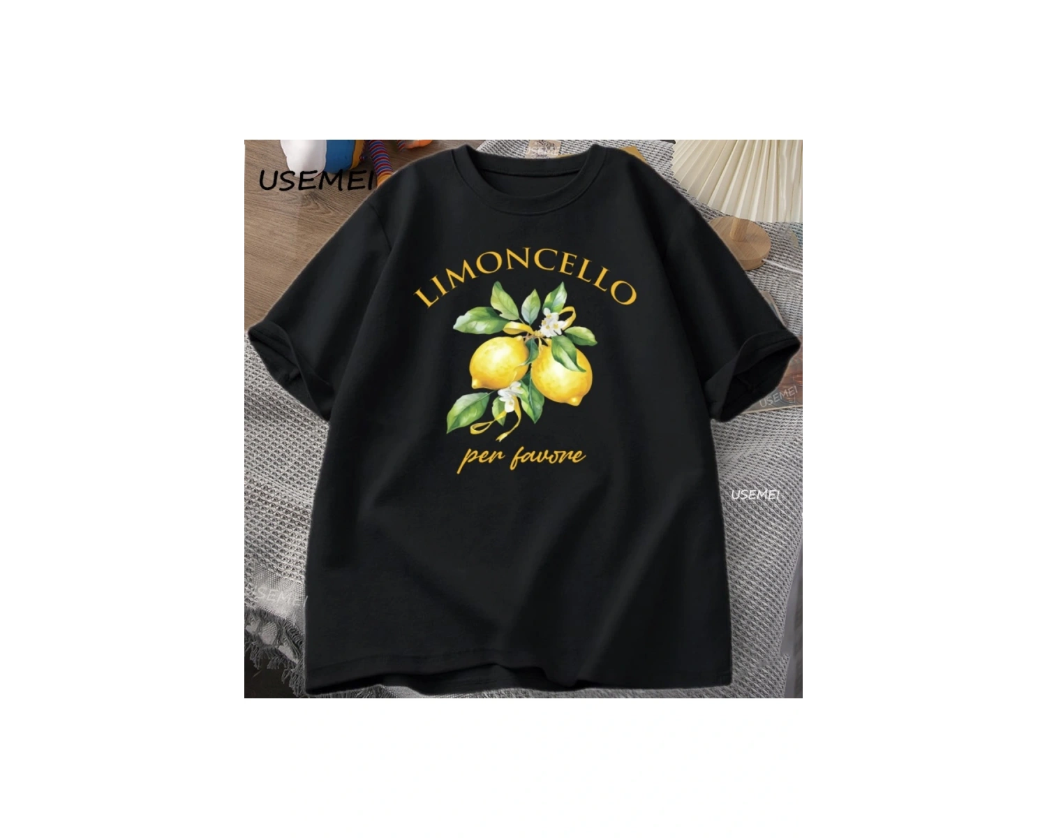 Yaz Limon T Shirt Erkek Kadın Limonchllo Baskılı Tişört Rahat Pamuk Kısa Kollu T-shirt Haraju 2898