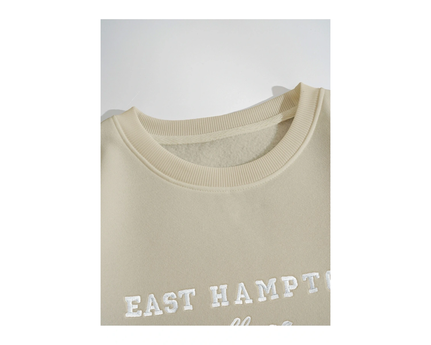 Yazılı Baskılı Sweatshirt Bej