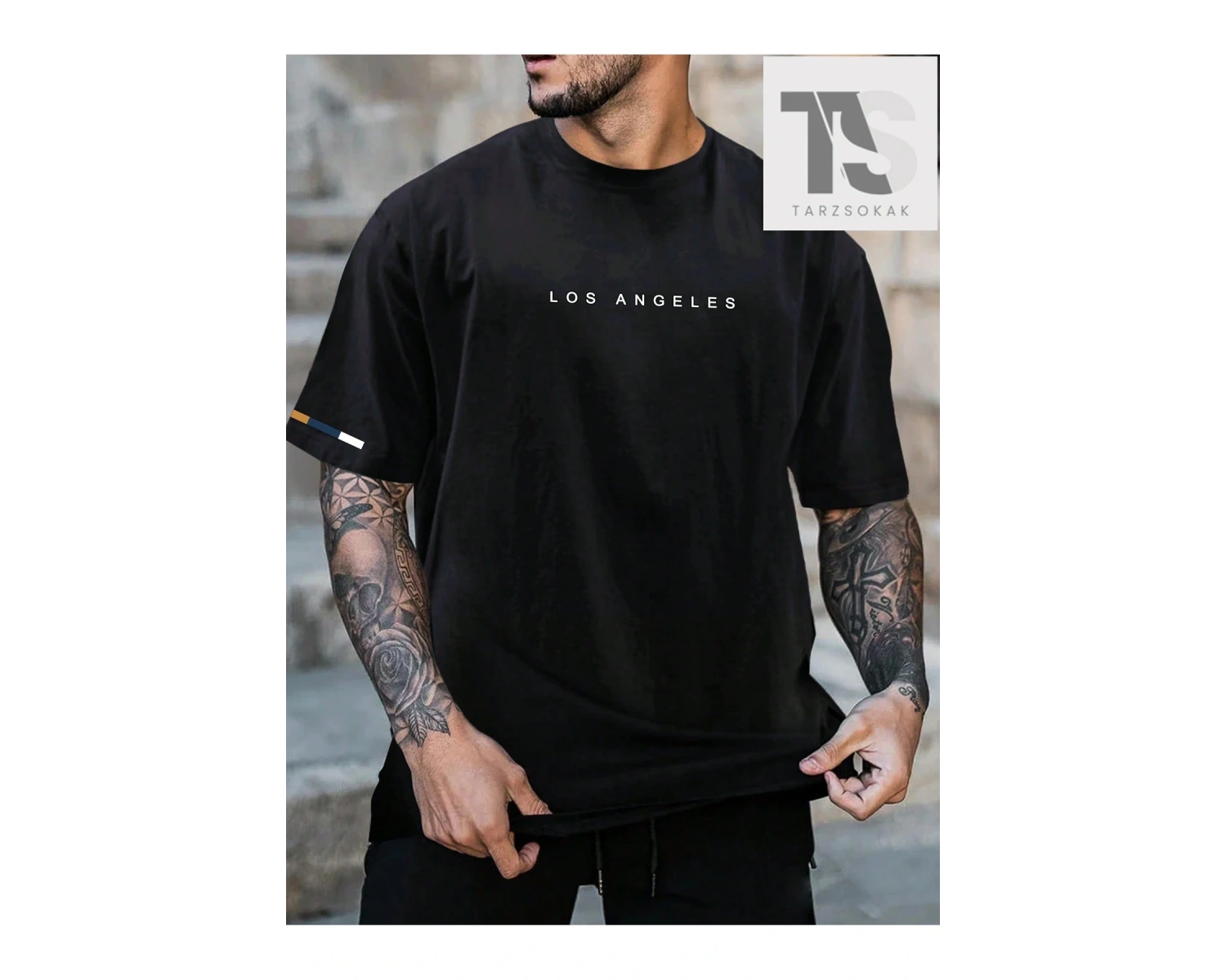 Yazılı Erkek Kısa Kollu Günlük Giyim Tişört