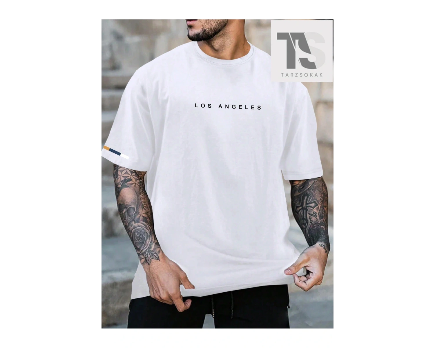 Yazılı Erkek Kısa Kollu Günlük Giyim Tişört