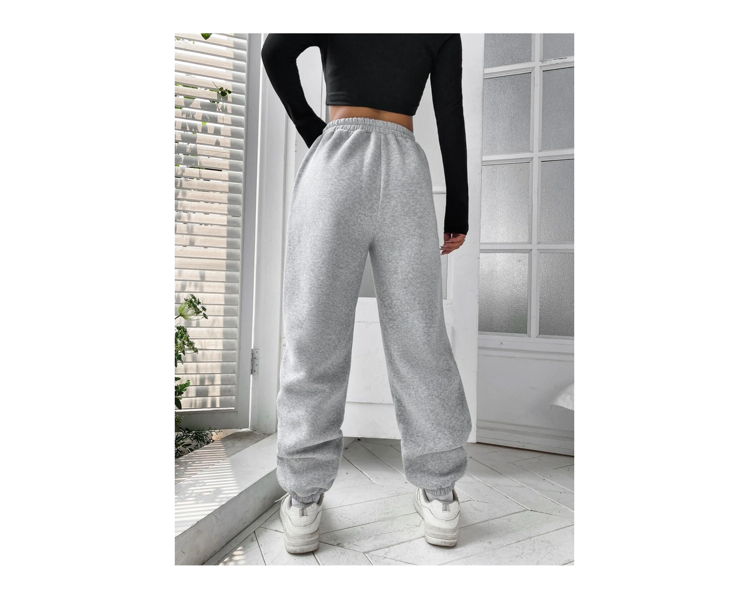 Yazılı Grafik Beli Lastikli Eşofman Altı