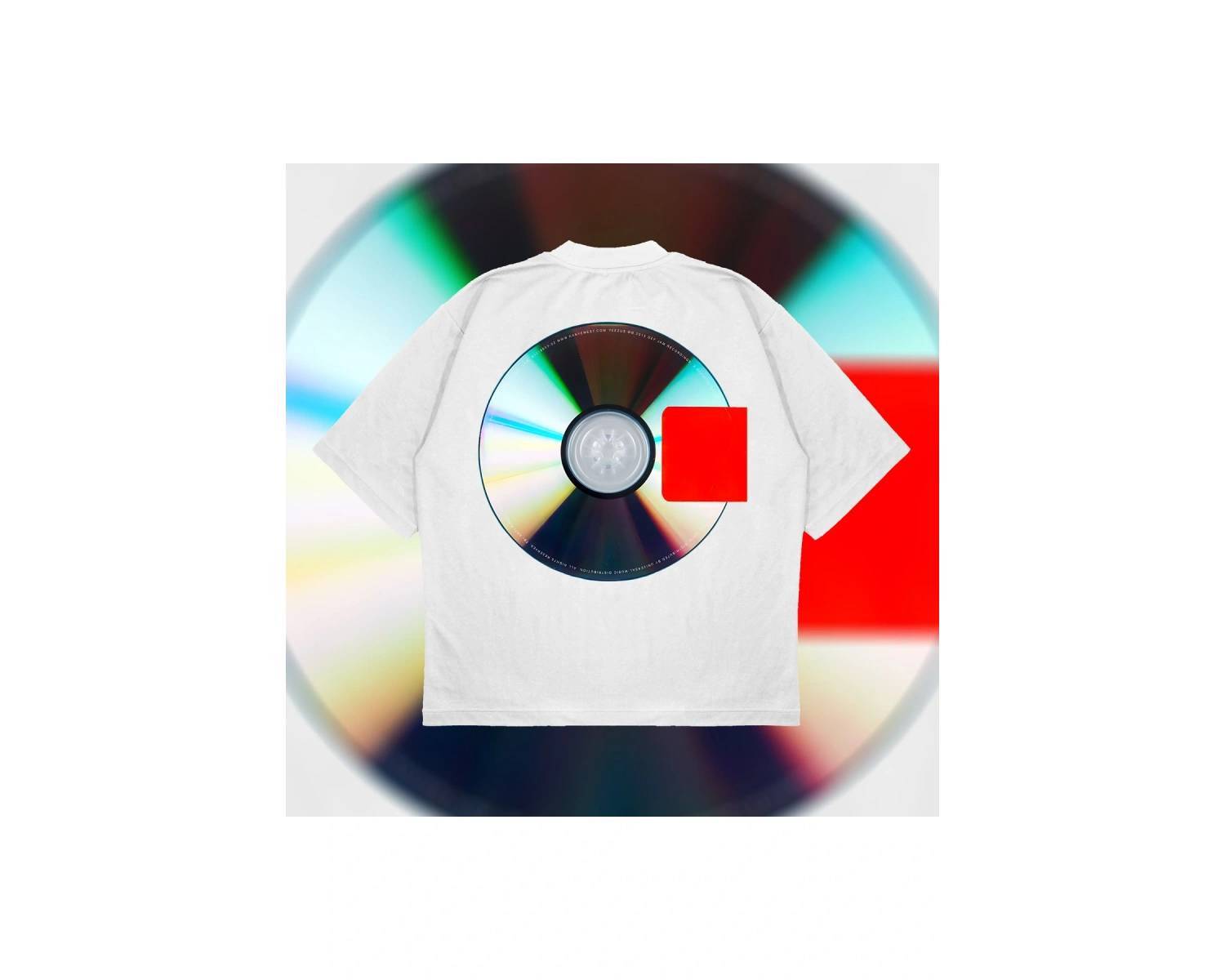 Yeezus Cd Tee Oversize Unisex Pamuklu Nefes Alan Kalın Kumaşlı