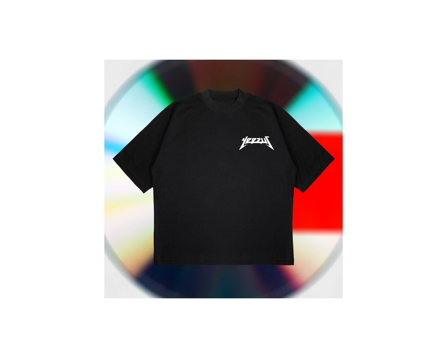 Yeezus Cd Tee Oversize Unisex Pamuklu Nefes Alan Kalın Kumaşlı