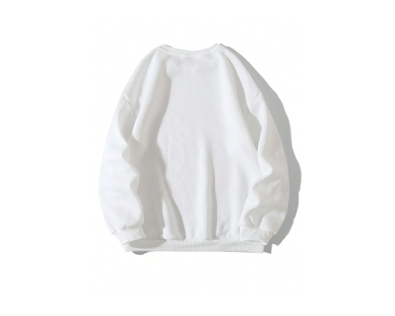 Yıldız Desenli Düşük Sweat Beyaz