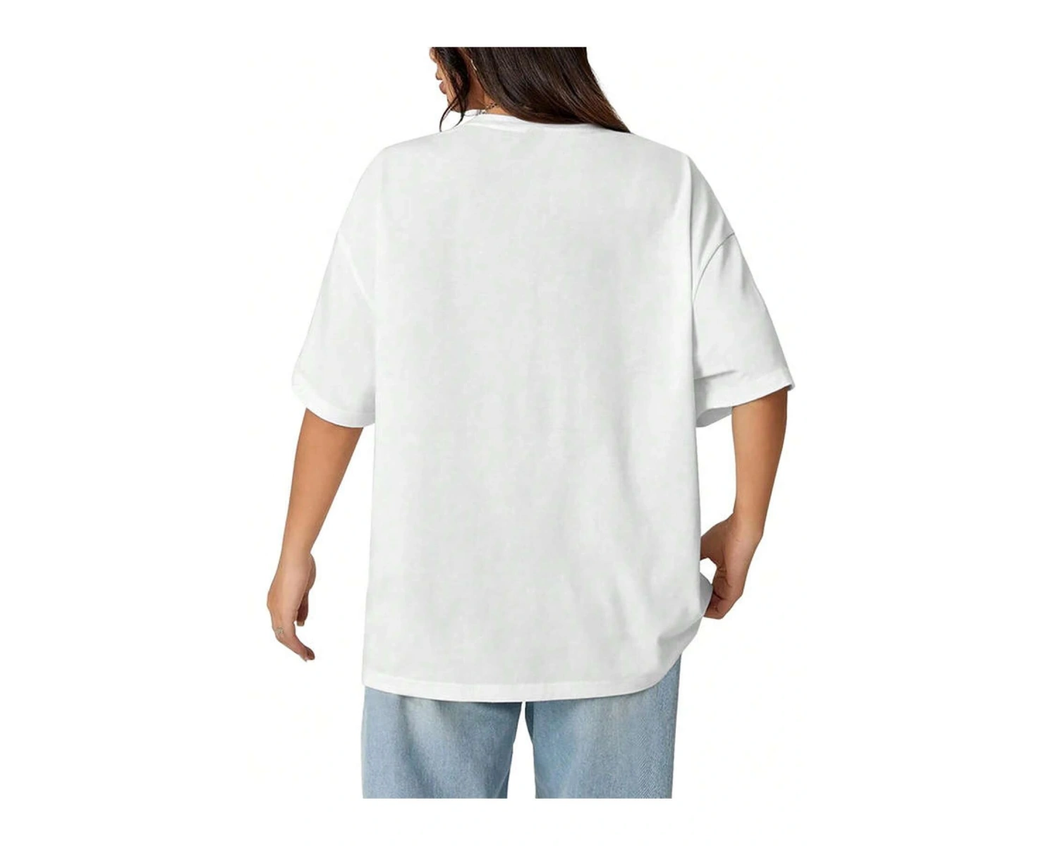 Yıldız Grafikli Yuvarlak Yaka Kısa Kollu Tişört