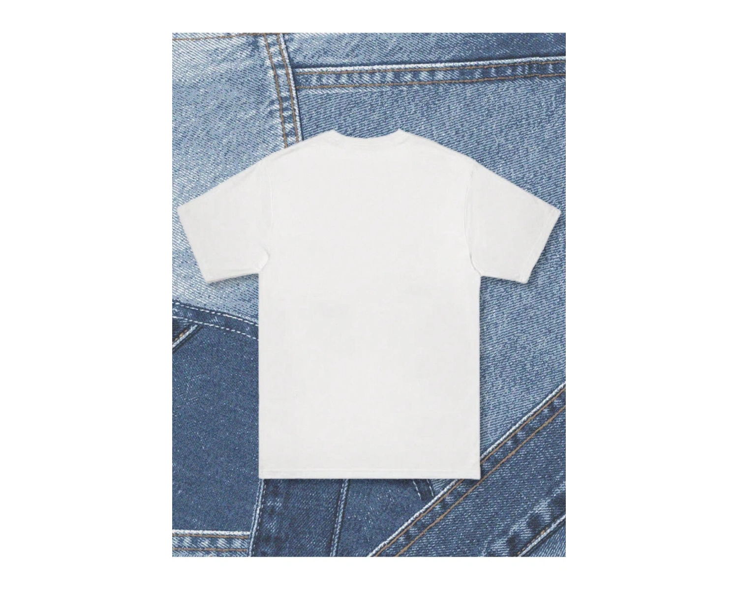 Yıldız Grafikli Yuvarlak Yaka Kısa Kollu Tişört