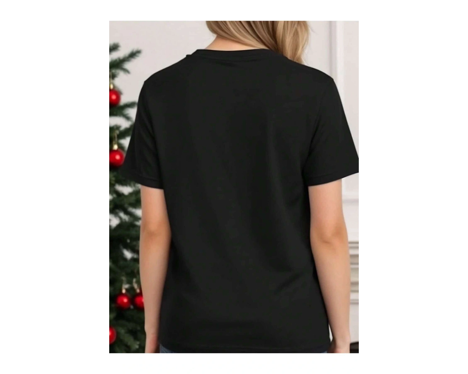 Yıldız Grafikli Yuvarlak Yaka Kısa Kollu Tişört