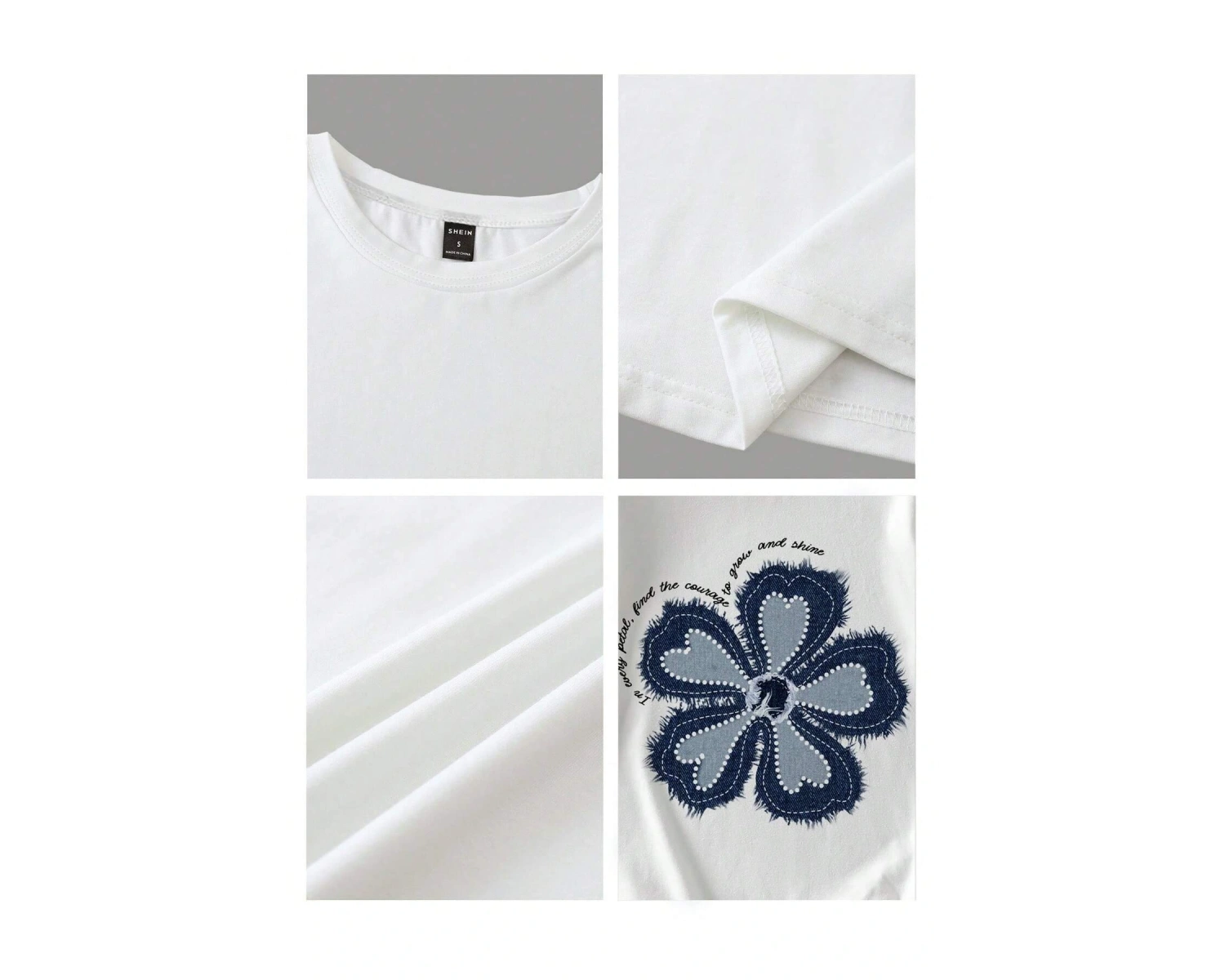 Yıldız Grafikli Yuvarlak Yaka Kısa Kollu Tişört