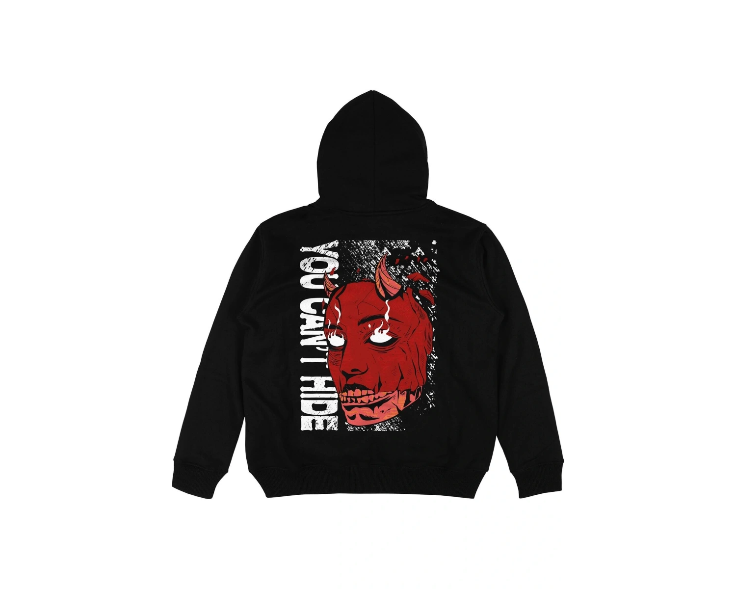 You Cant Hide Siyah Oversize Unisex Kapüşonlu Sweatshirt Hoodie