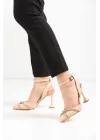 Koletta Ten Taş Detay Kadın Topuklu Ayakkabı