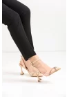 Koletta Ten Taş Detay Kadın Topuklu Ayakkabı