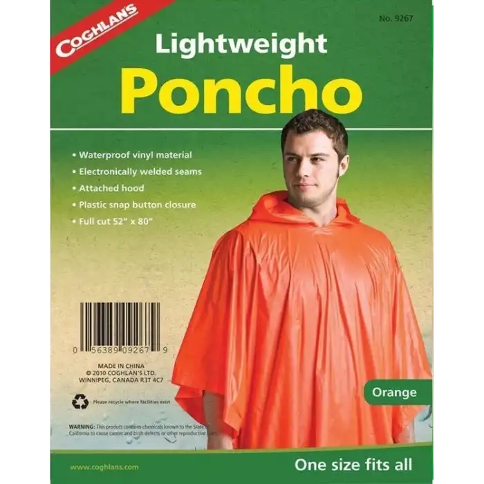 Coghlans Yağmurluk Panço (Turuncu)
