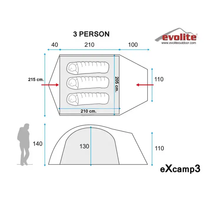 Evolite Excamp 3 Pro Çadır - 4 Mevsim