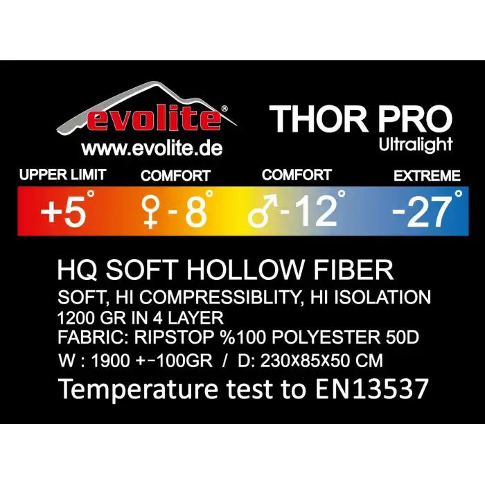 Evolite Thor Pro Ultralight -27ºC Uyku Tulumu