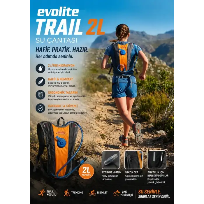 Evolite Trail 2 Litre Su Çantası