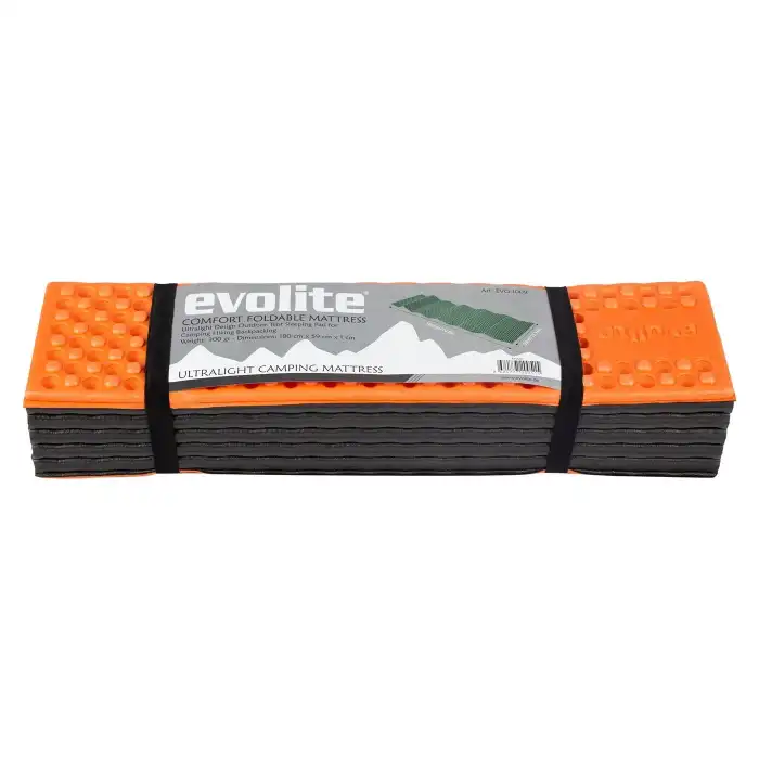 Evolite UltraLight Comfort Katlanır Mat - Siyah/Turuncu