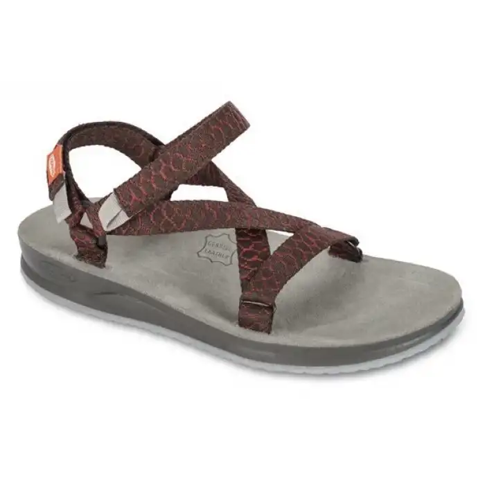 LIZARD SLY SKIN KAHVE SANDALET