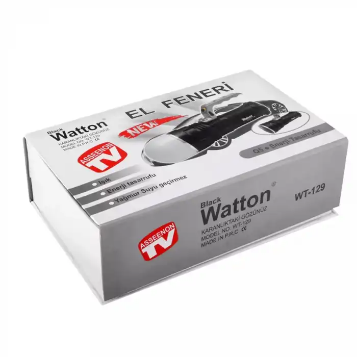Projektor Modeli Zoomlu Şarjlı El Feneri Watton Wt-129