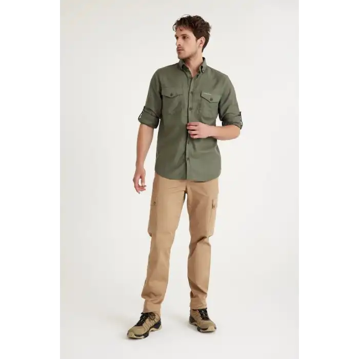 Q&Steinbock Anatolia Erkek Teknik Gömlek  - Haki