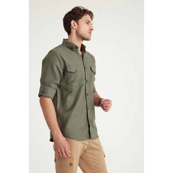 Q&Steinbock Anatolia Erkek Teknik Gömlek  - Haki