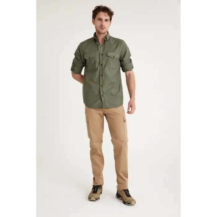 Q&Steinbock Anatolia Erkek Teknik Gömlek  - Haki