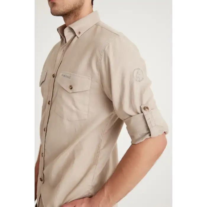 Q&Steinbock Anatolia Erkek Teknik Gömlek - Sand