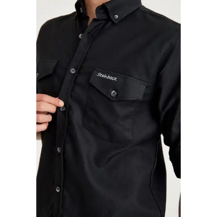 Q&Steinbock Anatolia Erkek Teknik Gömlek  - Siyah