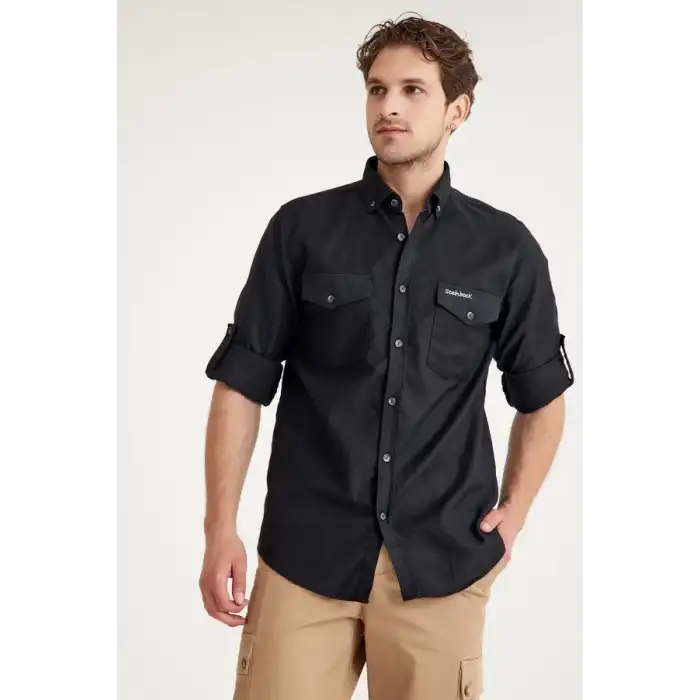 Q&Steinbock Anatolia Erkek Teknik Gömlek  - Siyah