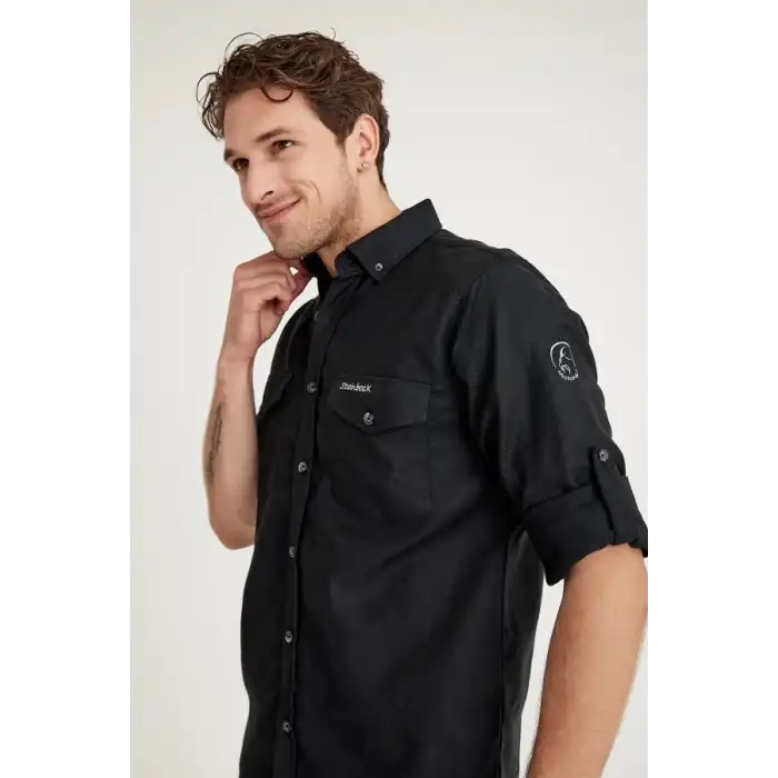 Q&Steinbock Anatolia Erkek Teknik Gömlek  - Siyah
