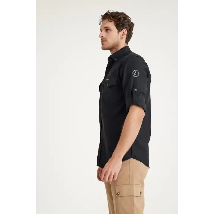 Q&Steinbock Anatolia Erkek Teknik Gömlek  - Siyah