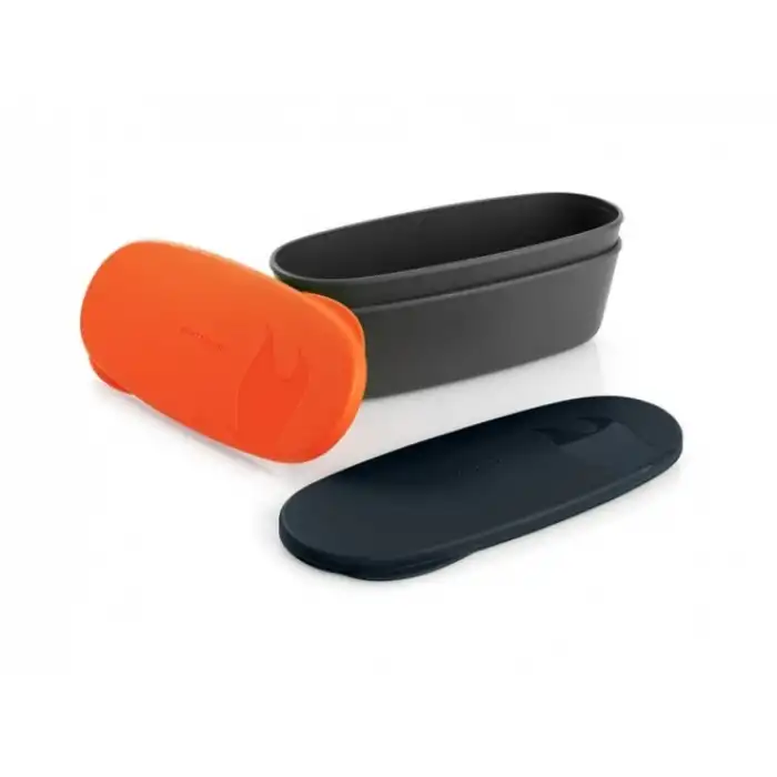 SnapBox Oval 2li Kapaklı Kutu