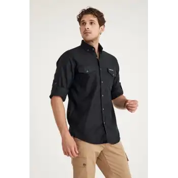 Q&Steinbock Anatolia Erkek Teknik Gömlek  - Siyah