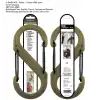 Nite-ize S-Biner Plastik size 10 Coyote/Blk Gate