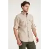 Q&Steinbock Anatolia Erkek Teknik Gömlek - Sand