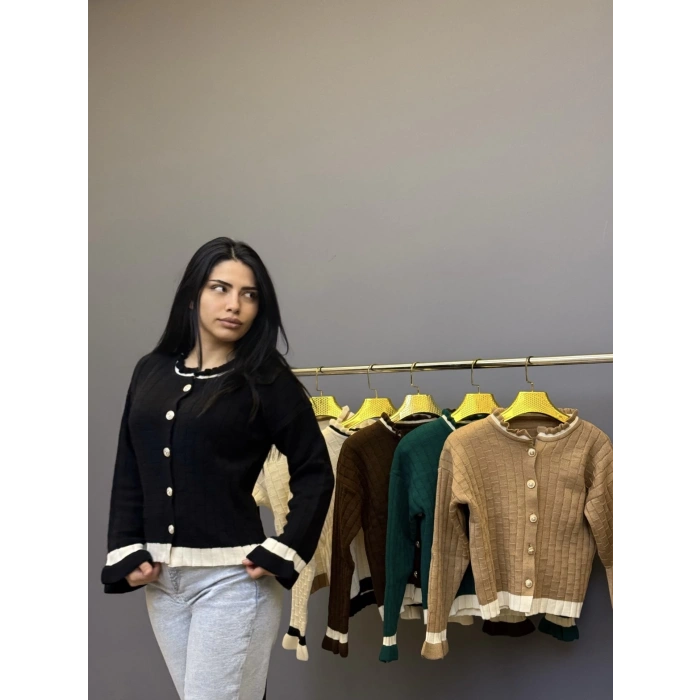 Kol Detaylı Triko Hırka