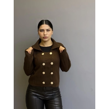 Düğmeli Triko Hırka