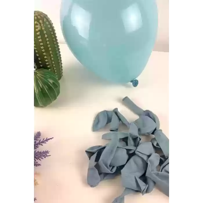 Fırtına Mavisi Renk Balon 10lu Paket