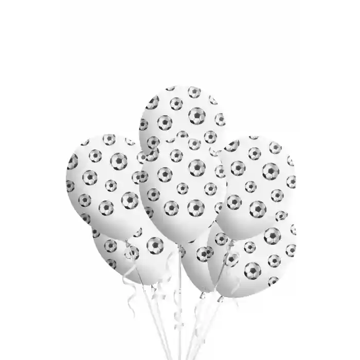 Top Baskılı Beyaz Lateks Balon 10lu