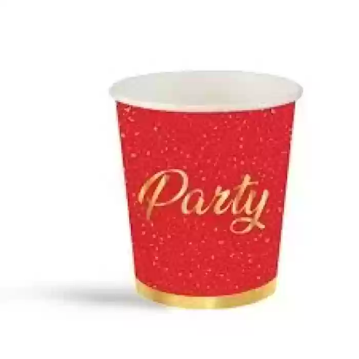 Party Kırmızı Bardak 8li