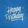 Mavi Happy Birthday Peçete Varaklı (16 Adet)