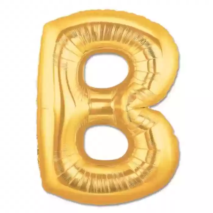B Harf Folyo Balon GOLD 100 CM (1 METRE)