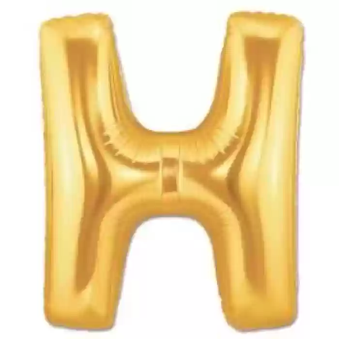 H Harf Folyo Balon GOLD 100 CM (1 METRE)