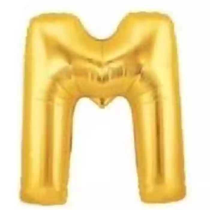 M Harf Folyo Balon GOLD 100 CM (1 METRE)