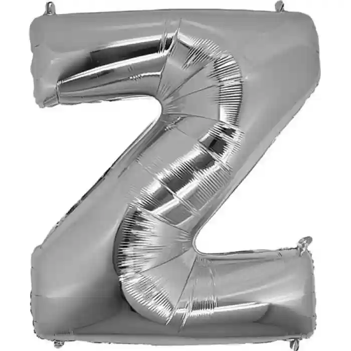 Z Harf Folyo Balon Gümüş 40 CM (16 İNÇ)