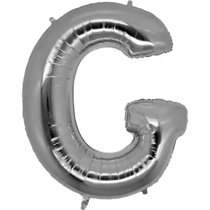 G Harf Folyo Balon Gümüş 40 CM (16 İNÇ)