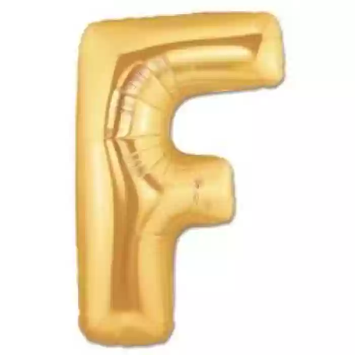 F Harf Folyo Balon GOLD 40 CM (16 İNÇ)