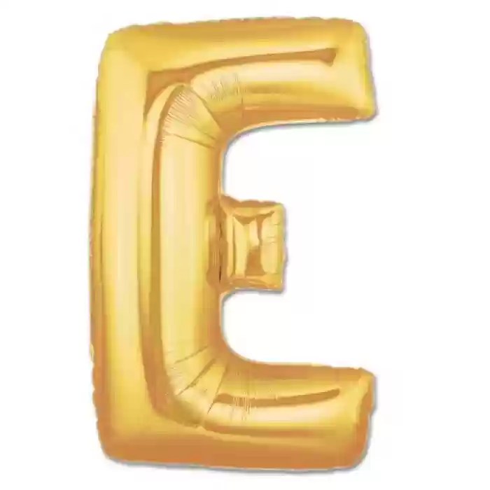 E Harf Folyo Balon GOLD 40 CM (16 İNÇ)