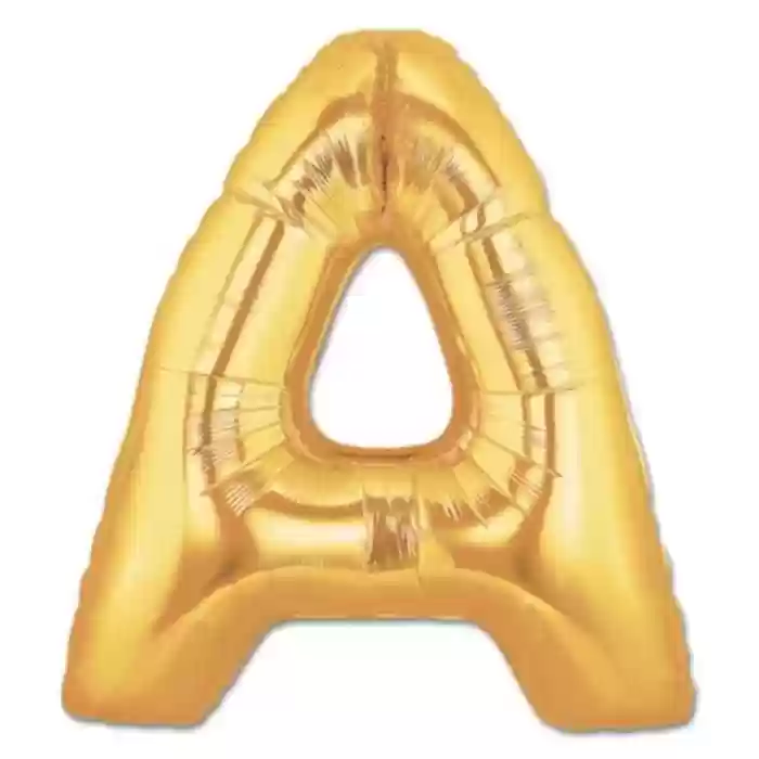 A Harf Folyo Balon GOLD 40 CM (16 İNÇ)