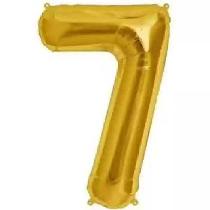 7 rakam Folyo Balon GOLD 40 CM (16 İNÇ)