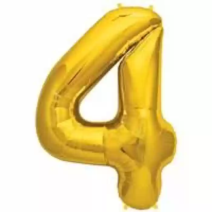 4 rakam Folyo Balon GOLD 40 CM (16 İNÇ)